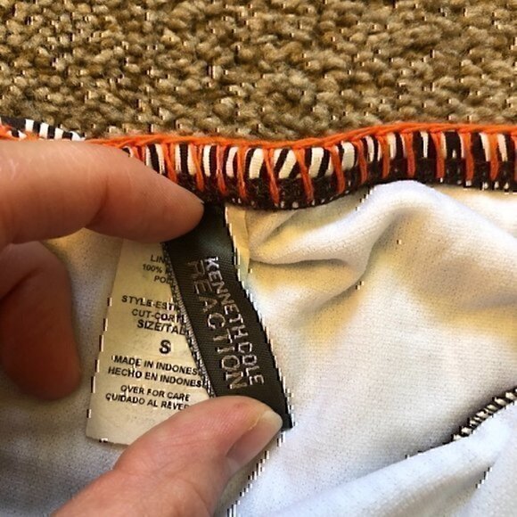 NEW NWT KENNETH COLE REACTION Brown White Zebra Hipster Swim Bikini BOTTOM Small - Picture 5 of 8